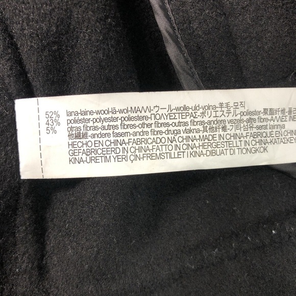 ZARA BASIC Outerwear Women's Wool Rich Handmade Coat Medium Classic - Picture 7 of 10